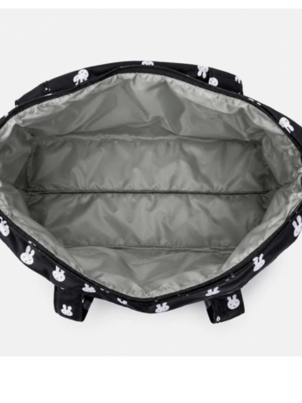 NWT Miffy Large Foldable Carry On Duffle Tote Bag Black Travel Folding Luggage - Picture 6 of 6